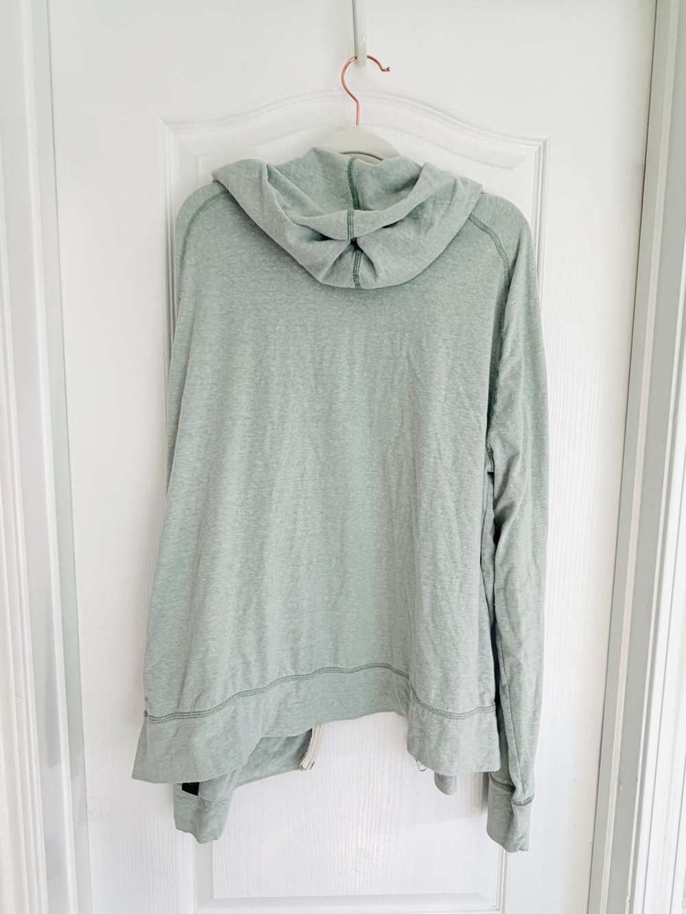 Men’s American Giant Light Mint Green Heather Full-Zip Hooded Sweatshirt 2X - Picture 2 of 14
